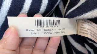 Massimo Dutti Jersey Rayas Azul Marino Talla L
