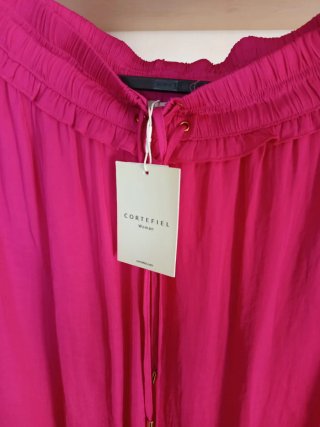 Falda larga CORTEFIEL rosa fucsia