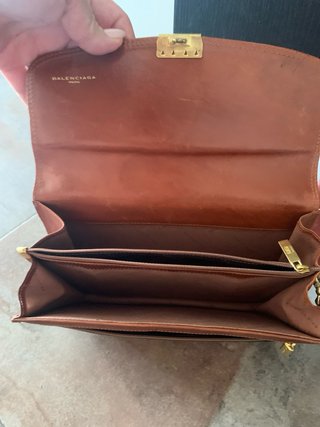 Lote Bolso mano y cartera Balenciaga Marrón
