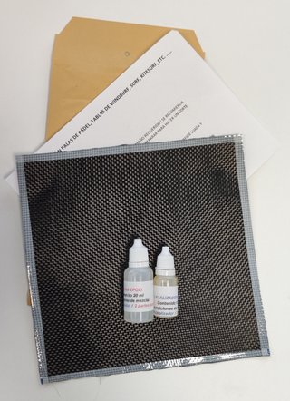 Kit di riparazione in fibra di carbonio 10x10cm