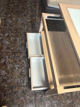 Mesa de centro madera abatible