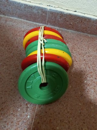 8 discos mancuernas 0.5 kg
