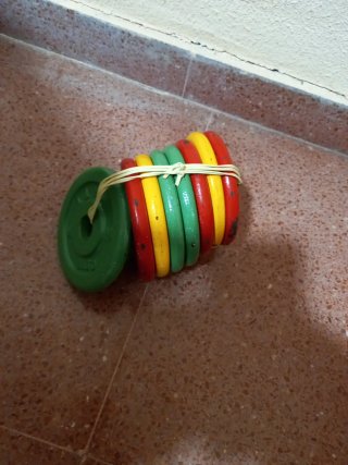 8 discos mancuernas 0.5 kg
