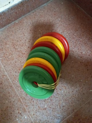 8 discos mancuernas 0.5 kg