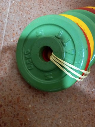 8 discos mancuernas 0.5 kg