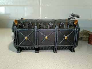 Contenedor blindado, cajas y barriles Warhammer 40