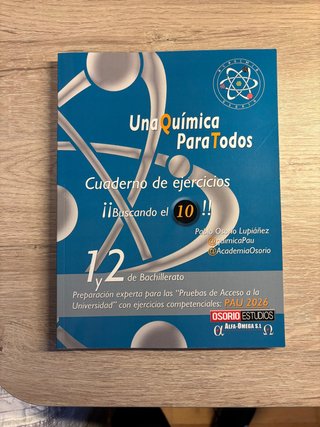 Ejercicios “Una química para todos” de A. Osorio