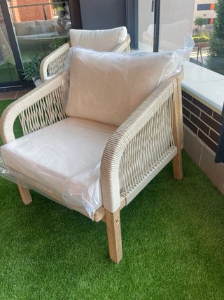 Sillón de jardín madera acacia Dubai Sklum