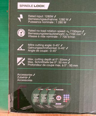 PARKSIDE Sierra Tronzadora Metal PMTS 180 B2