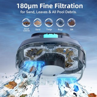 SIN ABRIR Robot Limpiafondos Piscina 5200mAh