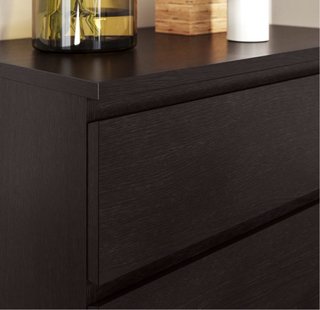 Cómoda 6 cajones madera negra