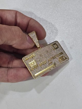 Colgante de tarjeta en oro 18 kilates