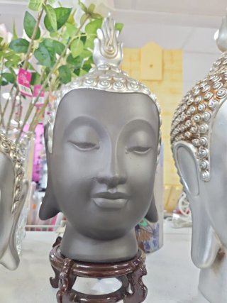 Figura Buda Negro y Plateado 40cm