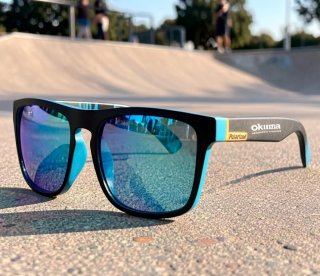 Gafas de sol polarizadas Okuma negras y azules