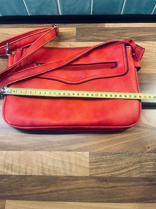 Bolso de piel Gian Luca rojo