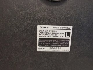 Altavoces Sony SS-H6800 Negros