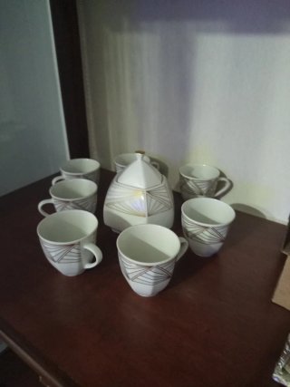Set 7 tazze caffè con zuccheriera