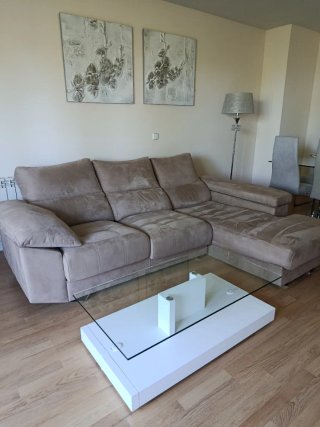 Sofá modular chaise longue beige