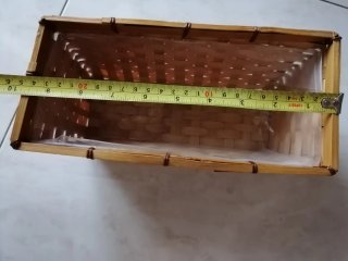 Cestino vimini intrecciato 25x11,5x h. 9,5