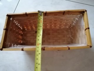 Cestino vimini intrecciato 25x11,5x h. 9,5