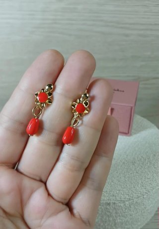 Pendientes Coralinas Cuba Nitas Chapado Oro