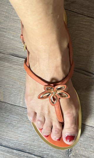 Sandalias Michael Kors Naranja y Dorado
