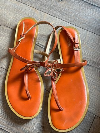 Sandalias Michael Kors Naranja y Dorado