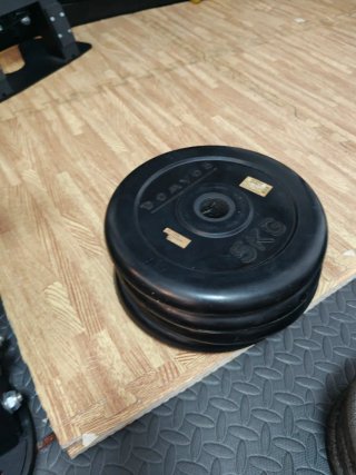 Discos de peso 10kg y mancuernas
