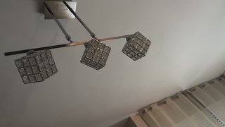 Lámpara de pared colgante de cubos de cristal