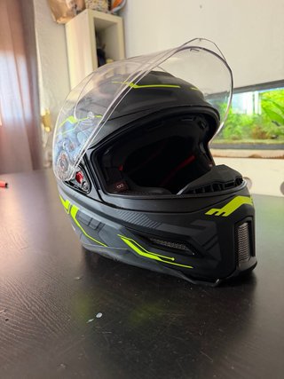 Casco SMK Carretera Negro y Amarillo