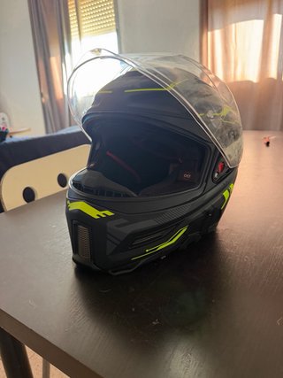 Casco SMK Carretera Negro y Amarillo