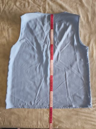 Blusa sin mangas azul mujer