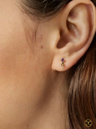 Pendientes Tous Oso y Piedras Rosas