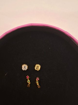 Pendientes Tous Oso y Piedras Rosas