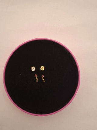 Pendientes Tous Oso y Piedras Rosas