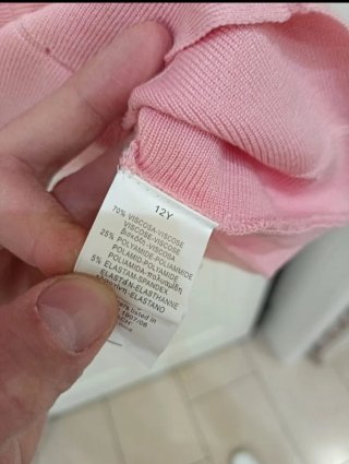 Vestito rosa maglia taglia 12 anni
