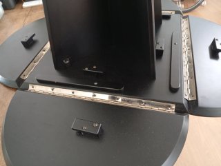 Mesa trébol negra plegable