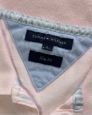Polo Tommy Hilfiger rosa pastel Slim Fit mujer