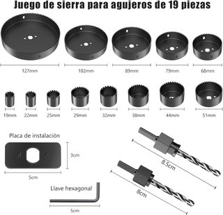HYCHIKA juego sierras corona perforadoras madera