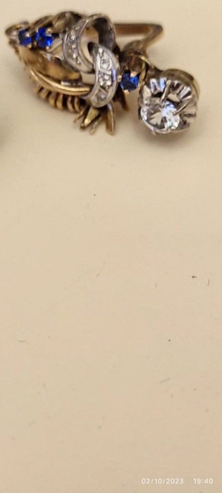 Pendientes Oro de 18k Zafiros y Diamantes