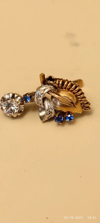 Pendientes Oro de 18k Zafiros y Diamantes