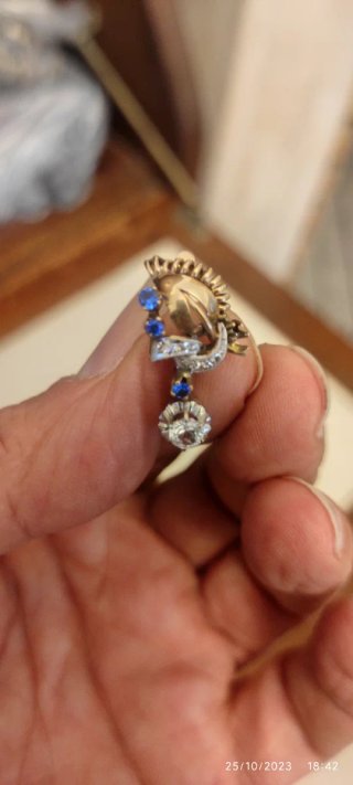 Pendientes Oro de 18k Zafiros y Diamantes