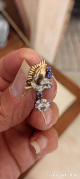 Pendientes Oro de 18k Zafiros y Diamantes