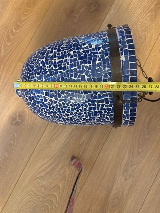 Lámpara colgante mosaico azul