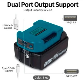 Adaptador Cargador Batería Litio USB