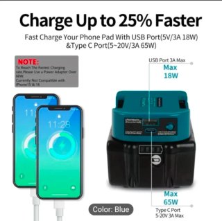 Adaptador Cargador Batería Litio USB