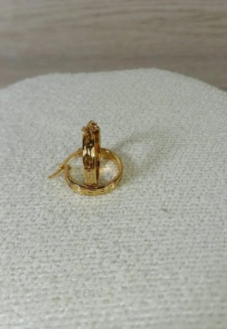 Pendientes aro oro 18k grecas