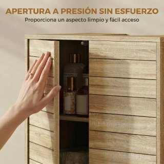 Mueble Bajo Lavabo Madera Estante Ajustable