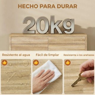Mueble Bajo Lavabo Madera Estante Ajustable