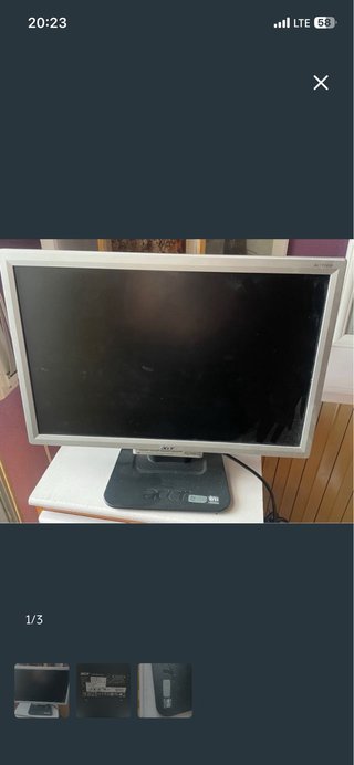 Monitor Acer PC Plata/Negro